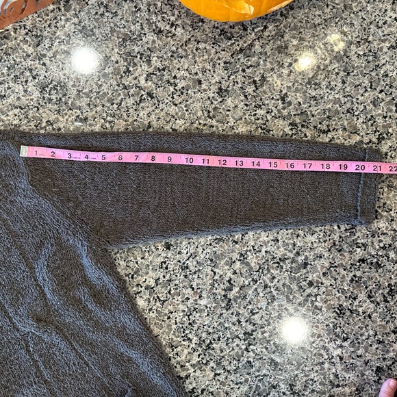 Chunky Knit CO & EDDY Button Up Cardigan Sweater Taupe Brown Women M - Picture 9 of 11